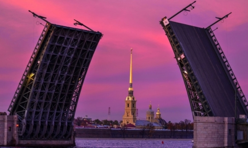 Дворцовый мост в Петербурге сегодня станет фиолетовым
